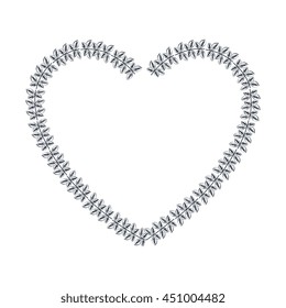 Decorative and beautiful heart design, vector illustration graphic.