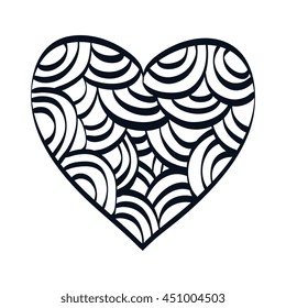 Decorative and beautiful heart design, vector illustration graphic.