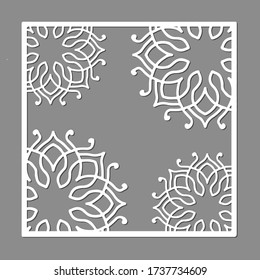 Decorative beautiful laser cut paper design. Perfect for invitation, casing, wall, and window. 1:1 ratio.