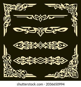 Decorative beautiful vintage floral frames. luxury and modern