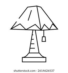 decorative bedroom lamp line icon vector. decorative bedroom lamp sign. isolated contour symbol black illustration