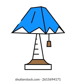 decorative bedroom lamp line icon vector. decorative bedroom lamp sign. isolated symbol illustration