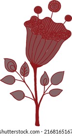 Decorative bell flower in brown tones. The vector file will come in handy for your designs.