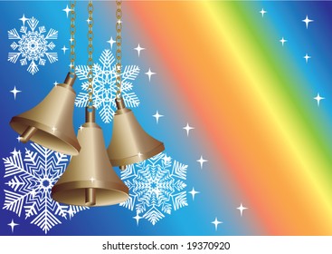 Decorative bells. Christmas. Vector.