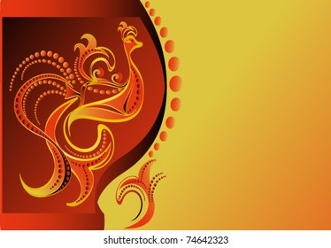 decorative bird backgraund. Vector illustration