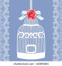 Decorative bird cage.
