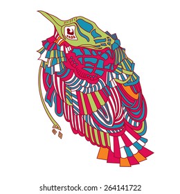 Decorative bird. Elements for cards, gifts, crafts, invitation, showcase.Vector  illustration.