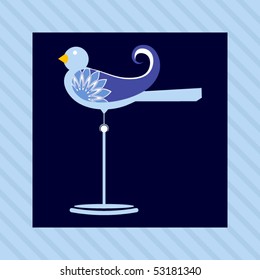 decorative bird on a stand