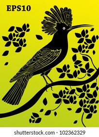 Decorative bird silhouette