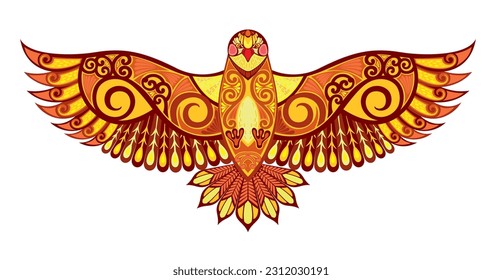 Decorative bird vector.Bird symbol illustration