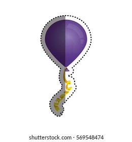 Decorative Birthday balloons icon vector illustration graphic design