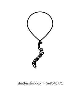 Decorative Birthday balloons icon vector illustration graphic design