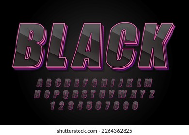 decorative black editable text effect vector design