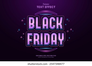 decorative black friday editable text effect design