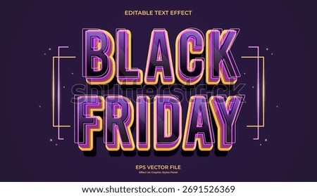 decorative black friday editable text effect design