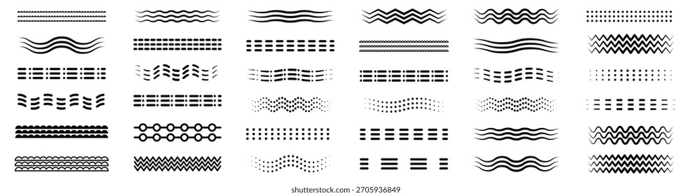Las líneas negras decorativas crean una colección mínima limpia con Formas equilibradas. Cada elemento muestra una suave curvatura y un flujo tranquilo. Esta obra de arte se adapta a diseños modernos y temas abstractos simples