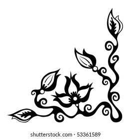 decorative black organic ornament