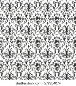 Decorative black pattern on a white background