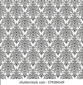 Decorative black pattern on a white background