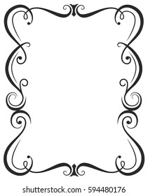 Decorative black pattern on a white background