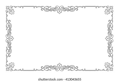 Decorative black rectangular frame.