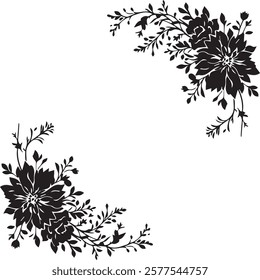 Decorative Black Silhouettes Natures Floral Elegance
