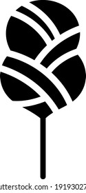 Decorative black tree, illustration, vector on white background.