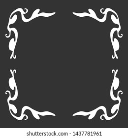 Decorative black and white frame for your design.