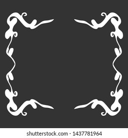 Decorative black and white frame for your design.