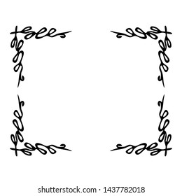 Decorative black and white frame for your design.