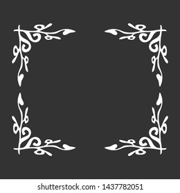 Decorative black and white frame for your design.