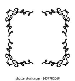 Decorative black and white frame for your design.