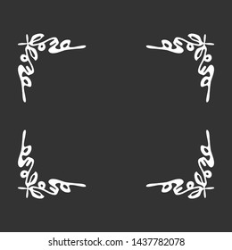 Decorative black and white frame for your design.