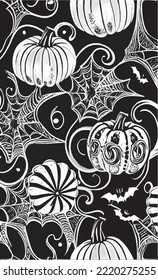 Decorative black and white gothic ornament, base for tattoo