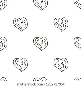 Decorative, black and white pattern with hearts. For fabric, holiday, congratulations.