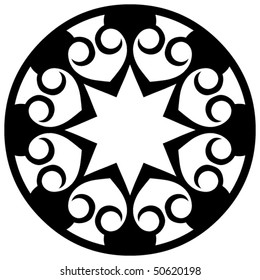diseño decorativo de vectores en blanco y negro