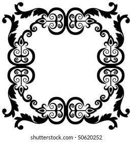 diseño decorativo de vectores en blanco y negro