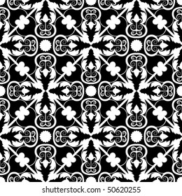 decorative black-and-white vector design