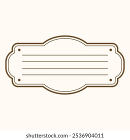 A decorative blank label design with a vintage style and dotted accents.