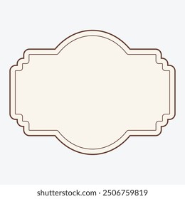 A decorative blank label with an ornate border for customization.