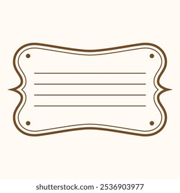 A decorative blank label with a vintage design for customization.