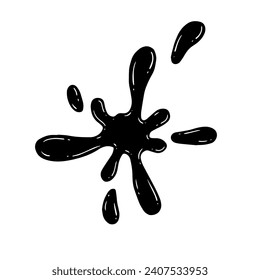 Decorative blot, splashes. Vector graphics.