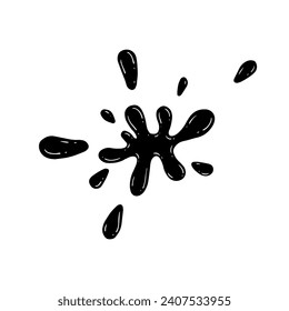 Decorative blot, splashes. Vector graphics.