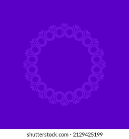 Fondo azul decorativo con motivos circulares ornamentales. Diseño de plantilla de tarjeta. Ilustración vectorial.