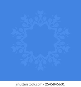 Fondo azul decorativo con patrón circular ornamental. Diseño de Plantilla de tarjeta. Ilustración vectorial.
