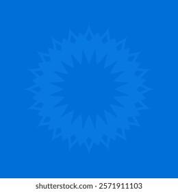 Decorative blue background with ornamental circular pattern. Card template design. Vector illustration.