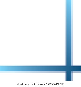 decorative blue bows with horizontal ribbons isolated on white. Vector illustration