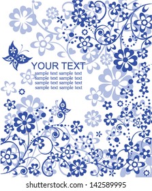 Decorative blue card