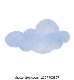 Decorative blue clouds. Vector graphics.