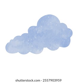 Decorative blue clouds. Vector graphics.